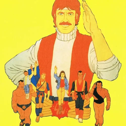 Enquanto nos cinemas ele era o Coronel Braddock, nas manhãs de sábado Chuck era o líder dos Karate Kommandos