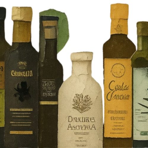 todos os melhores azeites brasileiros enfileirados lado a lado.